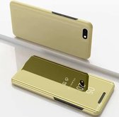 Galvaniserende spiegel horizontale flip lederen tas voor Xiaomi Redmi Go, met houder (goud)