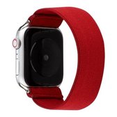 Effen kleur siliconen vervangende band horlogeband voor Apple Watch Series 6 & SE & 5 & 4 44 mm / 3 & 2 & 1 42 mm (rood)