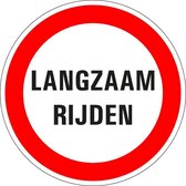 Langzaam rijden bord - kunststof 200 mm