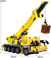 ETB BlocksÂ® Kinder Hijskraan 665 stukjes  - Engineering Truck - Exclusive Edition - Compatibel met grote merken