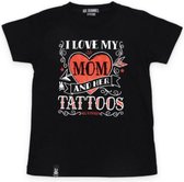Six Bunnies T-Shirt I Love My Mom Tattoos Maat 6-8 jaar