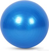 Fitness bal - Yoga bal - Gym bal - Pilates Bal - 75 cm - incl. Pomp - Blauw