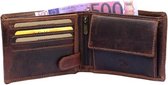 Leren Portemonnee Heren Bruin/ Cognac - Billfold - Met RFID anti-skim - portefeuille heren - Echt Leer - mannen cadeautjes - vaderdag cadeau