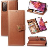 Luxe PU Lederen Wallet Case Geschikt Voor Samsung Galaxy S20 FE/FE 5G (Fan Edition) - Portemonnee Book Case Flip Cover Hoesje Multi Stand - Kaarthouder Card Case Beschermhoes Sleev