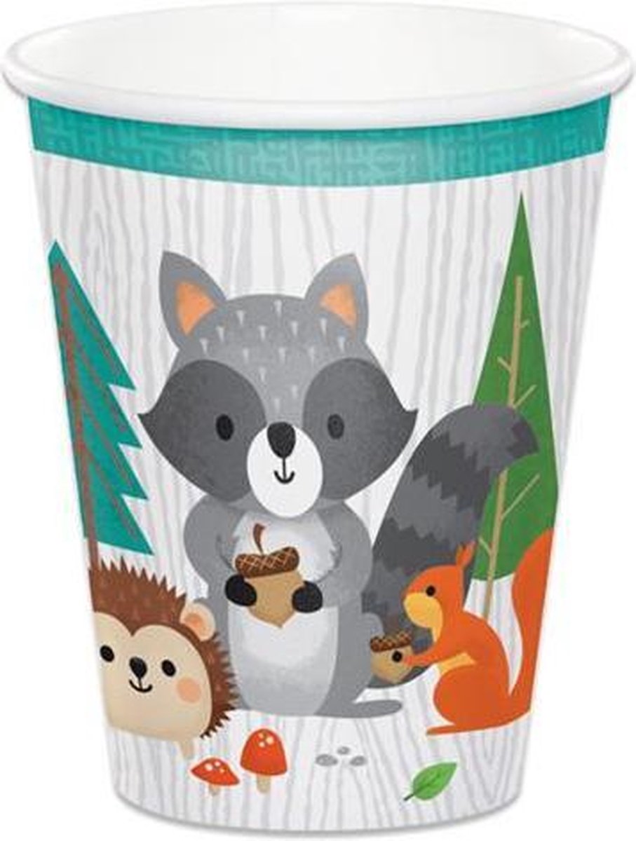 Goedkoopste Witbaard Feestbekers Wild One Junior 266 Ml Groen/wit 8 Stuks