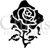 Chloïs Glittertattoo Sjabloon 5 Stuks - Rose Fenne - CH3027 - 5 stuks gelijke zelfklevende sjablonen in verpakking - Geschikt voor 5 Tattoos - Nep Tattoo - Geschikt voor Glitter Ta