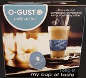 DOLCE GUSTO COMPATIBELE CUPS - O-GUSTO - CAFE AU LAIT 16 STUKS