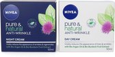 Nivea Pure & Natural Anti-Wrinkle Day And Night Cream - 2 x 50 ml