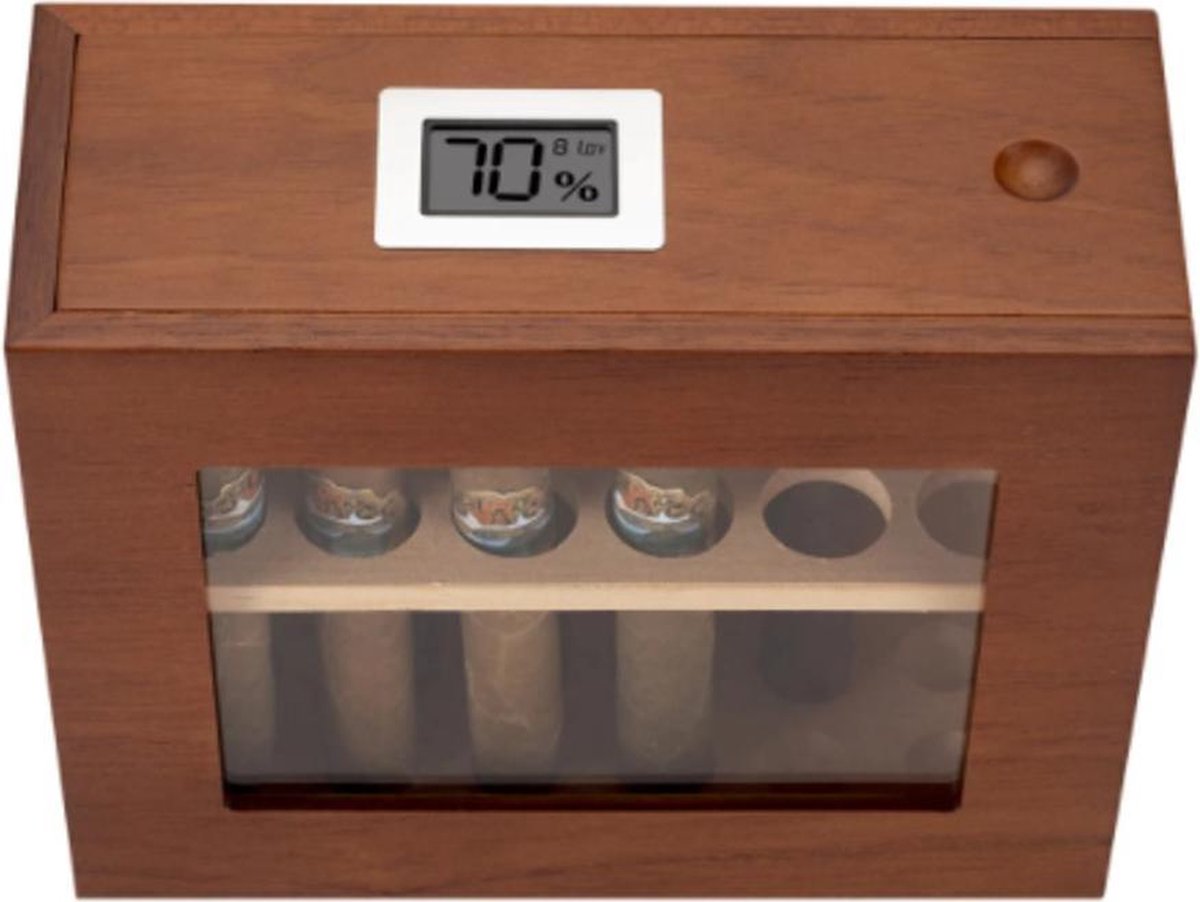 HONGIGI TS-W0032 Thermomètre numérique pour thermomètre hygromètre humidificateur pour Cigare Mini Outil de Mesure Durable pour thermohygromètre Couleur: Noir 