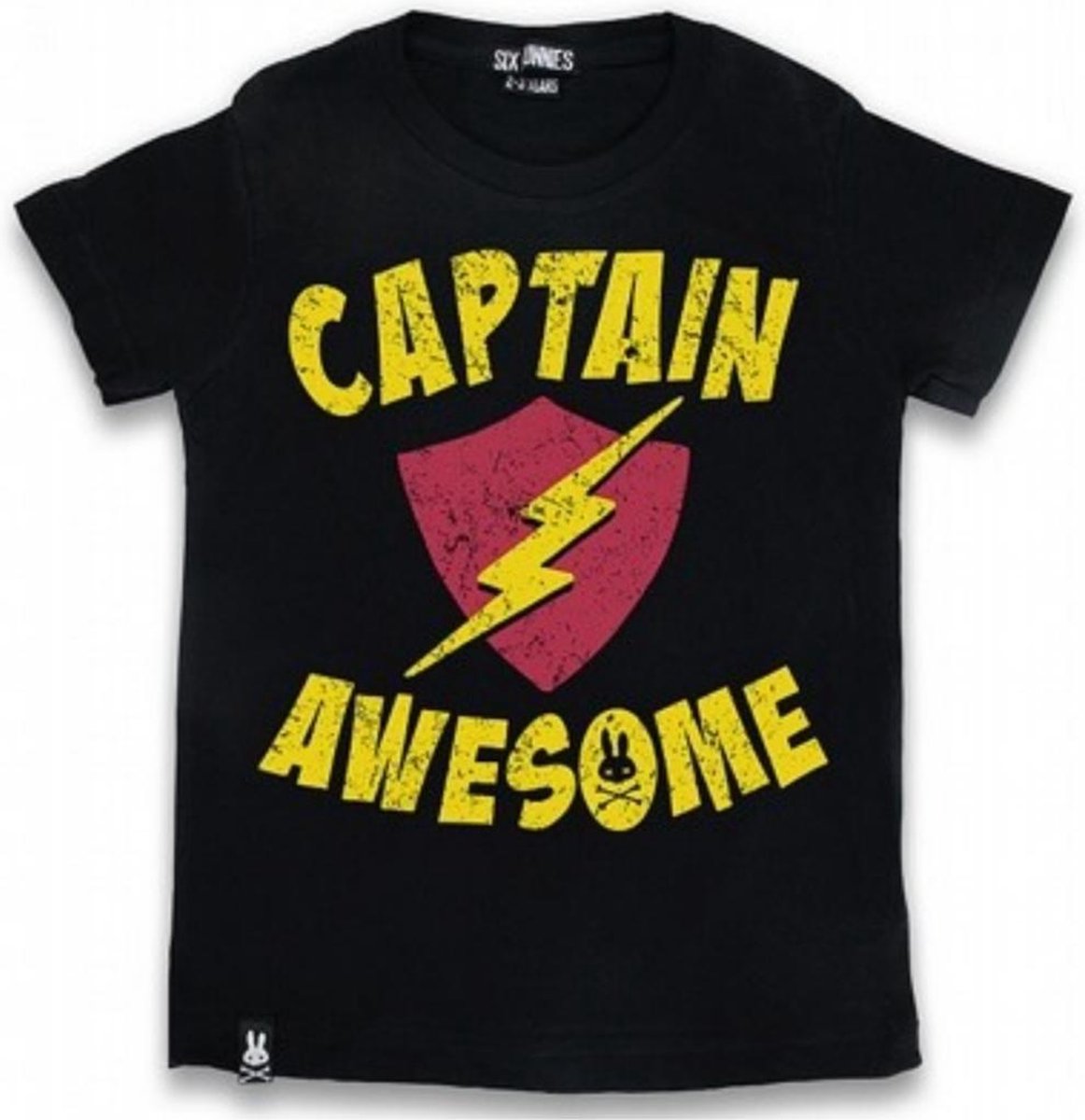 Six Bunnies T-Shirt Captain Awesome Maat 6-8 jaar