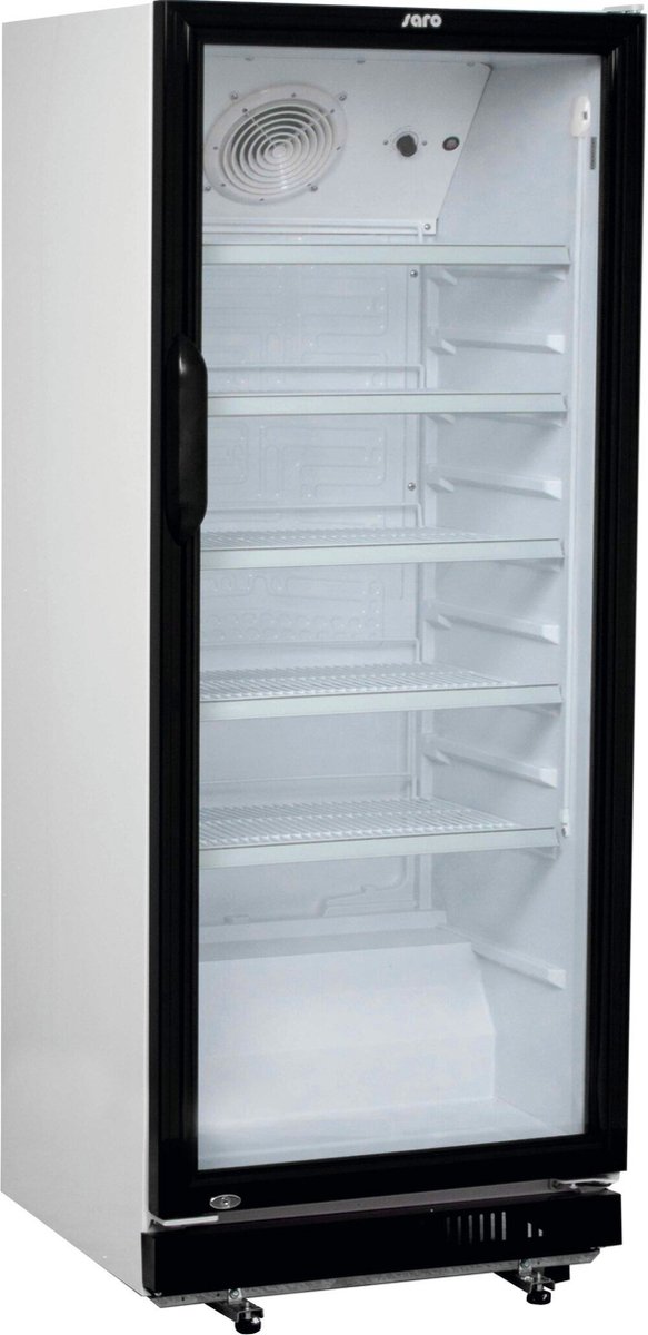 SARO flessenkoelkast| drankenkoelkast | GTK 310 | zwart/wit | met glazen deur | 310 liter