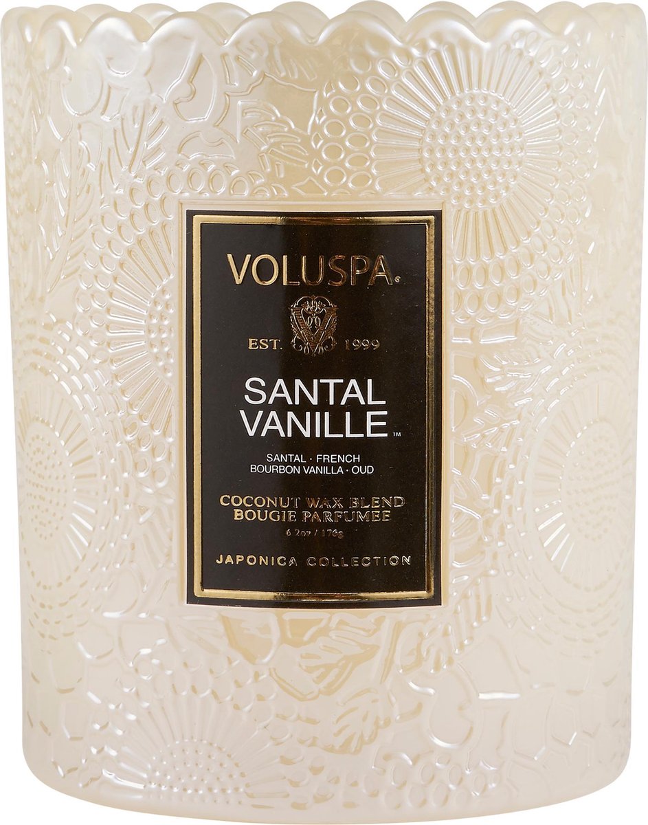 Voluspa Geurkaars Santal Vanille Classic Candle Wit