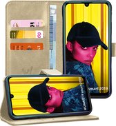 Huawei P Smart 2019 Hoesje - Huawei P Smart 2019 Hoesje Book Case Leer Wallet Goud