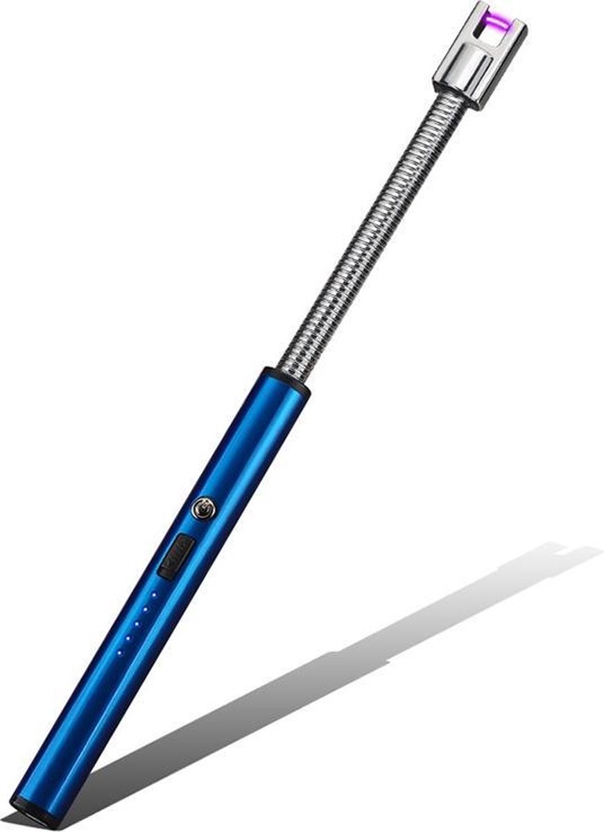 Goedkoopste BBQ Aansteker oplaadbaar met usb kabel - Elektrische Keuken Aansteker - Flexibele Aansteker - Blauw