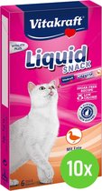 Vitakraft Cat Liquid - Snack Eend & B-Glucaan - 10 x 6 st