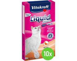 Vitakraft Cat Liquid - Snack Eend & B-Glucaan - 10 x 6 st