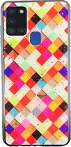 FONU Kleurenprint Backcase Hoesje Samsung Galaxy A21s - Gouden Glitters