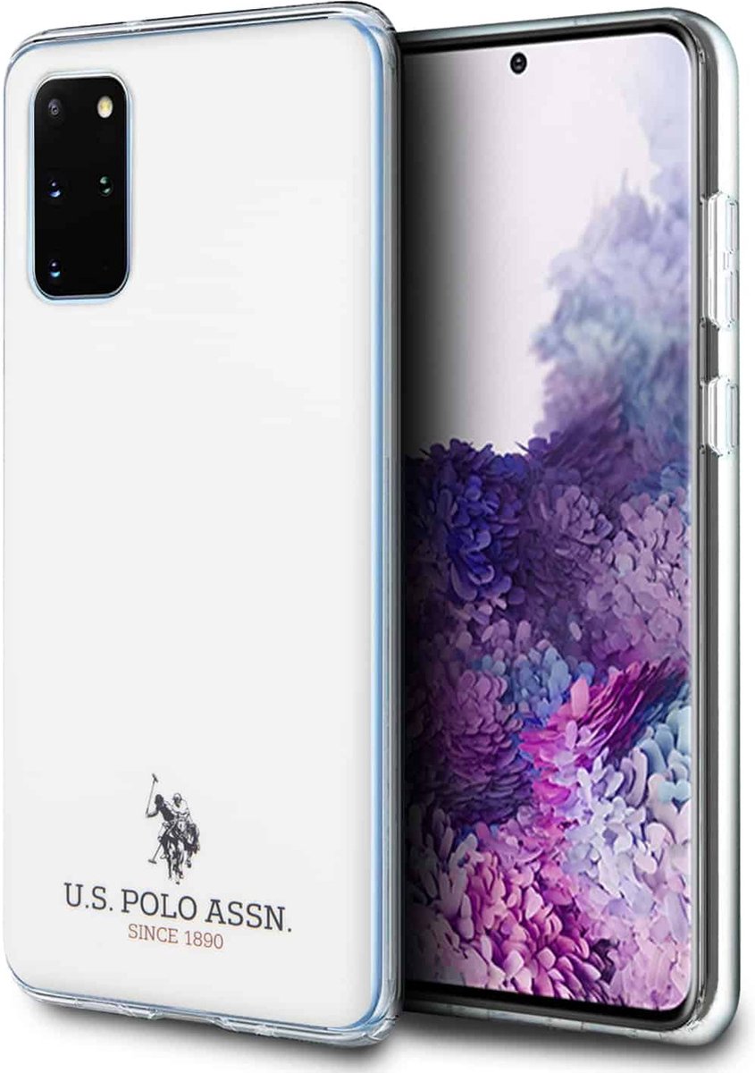 U.S. Polo Small Horse Backcase Hoesje Samsung Galaxy S20 Plus - Wit