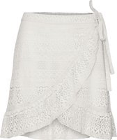 Vero Moda VMHONEY LACE H/W WRAP SKIRT Snow White Dames Rok - Maat S