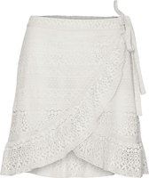 Vero Moda VMHONEY LACE H/W WRAP SKIRT Snow White Dames Rok - Maat L