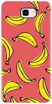 - ADEL Siliconen Back Cover Softcase Hoesje Geschikt voor Samsung Galaxy J4 Plus - Bananen Geel
