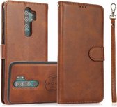 Voor Xiaomi Redmi Note 8 Pro Kalf Textuur 2 in 1 Afneembare Magnetische Achterkant Horizontale Flip Lederen Case met Houder & Kaartsleuven & Portemonnee & Fotolijst (Bruin)