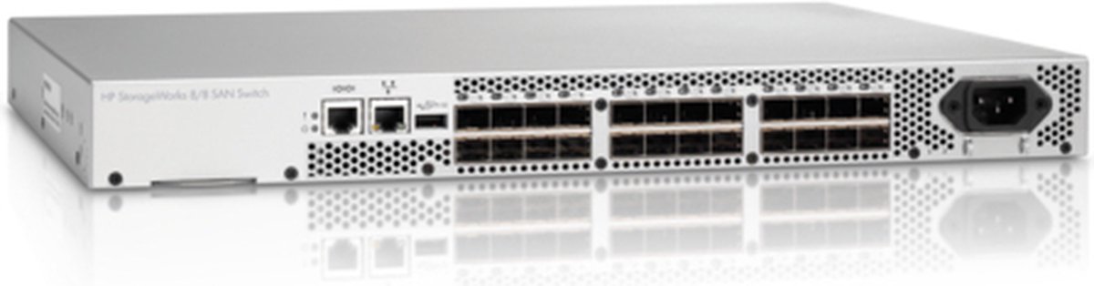 HPE 8/8 (8) Full Fabric Ports Enabled SAN Managed 1U Grijs