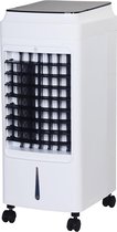 4-in-1 Aircooler: luchtkoeling, ventilatie, luchtverfrissing, luchtbevochtiging - met afstandsbediening + 2 ijspacks - verkoeling, airco