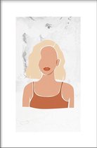 Walljar - Blond Bob - Muurdecoratie - Poster met lijst