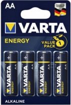 Varta Energy  alkaline batterijen, AA blister per 4. (hangverpakking)