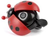 fietsbel lieveheersbeestje junior 6,5 x 3,5 cm staal rood