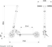 Bol.com Stiga Stuntstep Cruise 145-s Junior 80 cm Staal Donkerblauw aanbieding