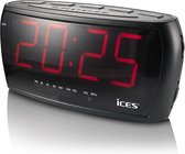 Ices ICR-230 Wekkerradio - Zwart