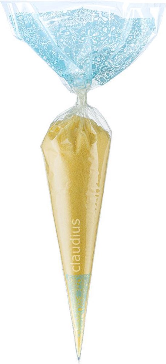 Goedkoopste Scrubzout Vanille- 300 gram in puntzak blauw - set van 6 stuks - Hydraterende Lichaamsscrub