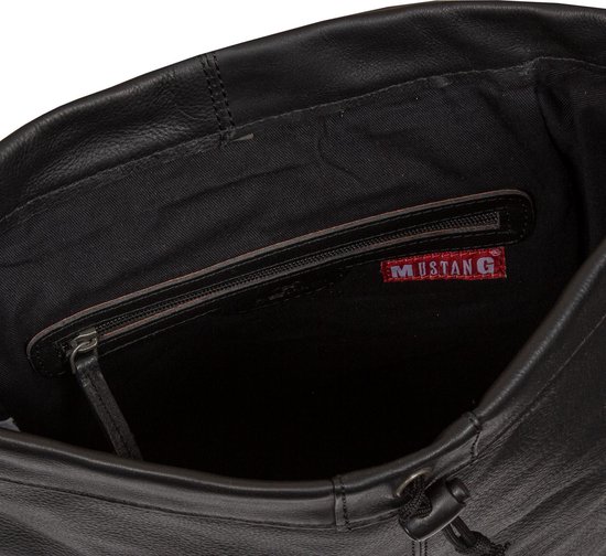Zwart Backpack - - Mustang® - - - Rugtas Leer bol Catania Laptoptas |