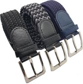 Safekeepers elastische riem - Gevlochten Riem - 3 Stuks - Elastiek Riem - Stretch Broekriem 30 mm