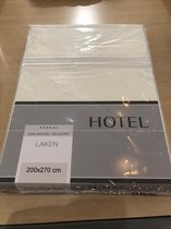 Laken Perkal katoen Livello - Hotel kwaliteit - met cordon ivoor 200x270