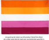 Lesbienne Vlag 150x90CM - LGBT - Pride - Regenboog Vlag - Lesbian Sunset Flag - Polyester