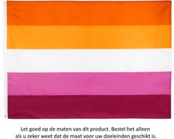 Lesbienne Vlag 150x90CM - LGBT - Pride - Regenboog Vlag - Lesbian Sunset Flag - Polyester