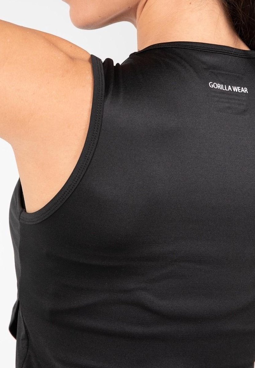 GORILLA WEAR - Débardeur Fitness Indianapolis - Noir - Logo Réfléchissant - Coupe Légère Pour Salle De Sport