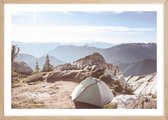 Poster Met Eiken Lijst - Hiking Tent Poster