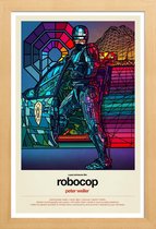 JUNIQE - Poster met houten lijst Robocop popart -13x18 /Kleurrijk