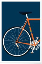 JUNIQE - Poster Icons Crescent Back -20x30 /Blauw & Oranje