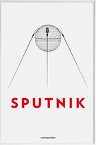 JUNIQE - Poster in kunststof lijst Sputnik 2 -30x45 /Wit