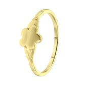 Zilveren goldplated ring bloem