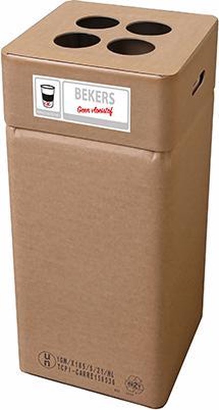 Herhaald binden vonk Afvalbak karton, Afvalbox bekers zonder opvangsyst. (hoog 80 cm  herbruikbaar) | bol.com