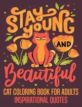 Cat coloring book for adults inspirational quotes