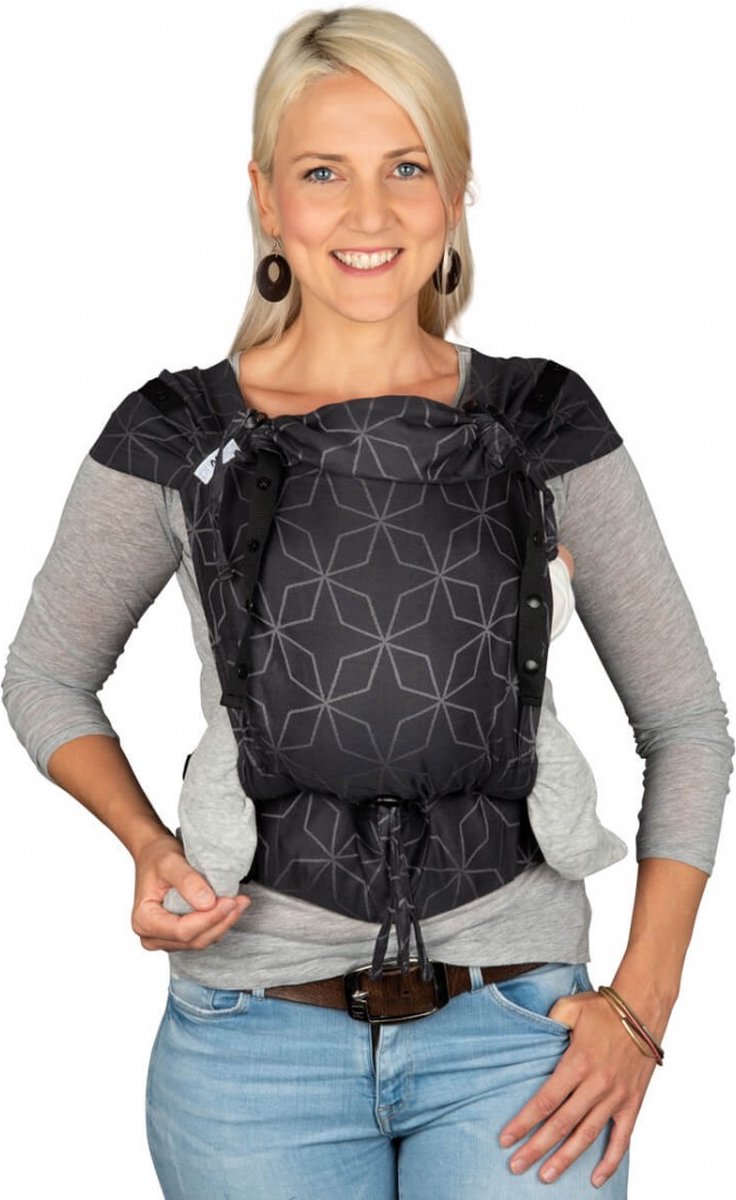 Hoppediz Pasgeboren babydraagzak Primeo Jacquard Malmö Stone