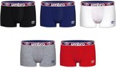 UMBRO Pak van 5 Boxers Zwart / Blauw / Wit / Grijs / Rood Heren