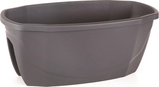 Balkon bloembak Emerald antraciet 15.5L aanpasbaar 58x30x24 met drainage